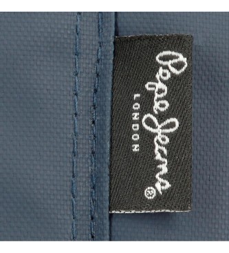 Pepe Jeans Trousse Hoxton adattabile due scomparti blu navy