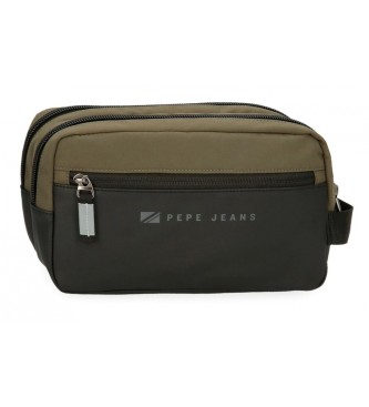Pepe Jeans Pepe Jeans Jarvis double compartment toiletry bag dark green
