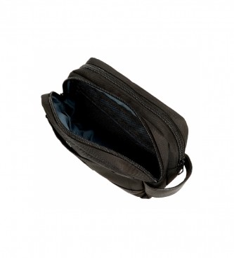 Pepe Jeans Leighton two compartment toiletry bag black