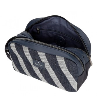 Pepe Jeans Pepe Jeans Celine toiletry bag with two navy compartments