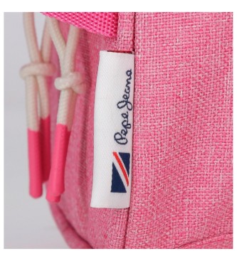 Pepe Jeans Pepe Jeans Luna toaletna torbica z dvema predelkoma Prilagodljiva roza -26x16x12cm