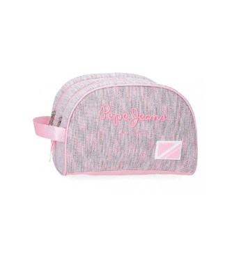 Pepe Jeans Beauty case Miri con due scomparti rosa