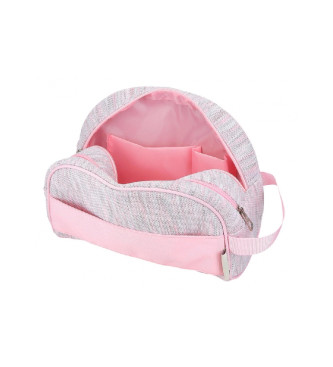 Pepe Jeans Beauty case Miri con due scomparti rosa