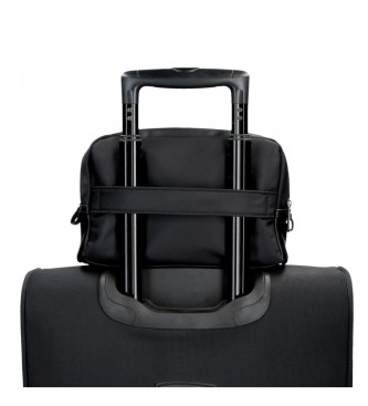 Pepe Jeans Morgan toaletna torbica z dvema predaloma črna