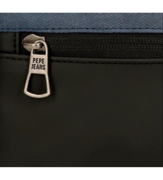 Pepe Jeans Ocean toaletna torba z dvema predaloma Prilagodljiva črna