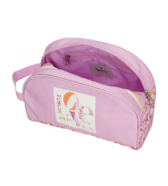 Pepe Jeans Toilet bag Sandra two compartments pink