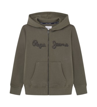 Pepe Jeans Sweatshirt Nieuw Lamonty Ritssluiting groen