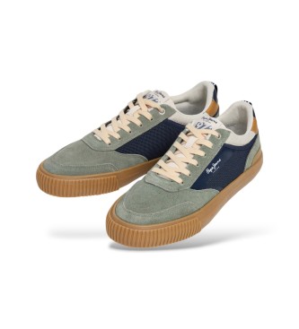 Pepe Jeans Nolan Street gr�ne Leder-Turnschuhe