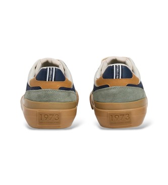 Pepe Jeans Nolan Street gr�ne Leder-Turnschuhe