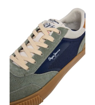 Pepe Jeans Nolan Street gr�ne Leder-Turnschuhe