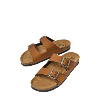 Pepe Jeans Oban Claic 1 bruine sandalen