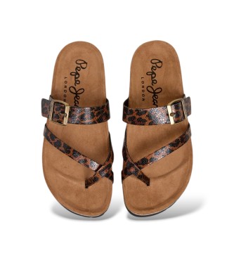 Pepe Jeans Brown Oban Cooler Sandals