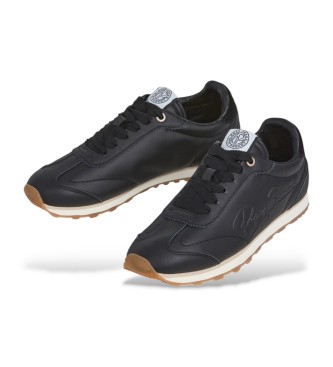 Pepe Jeans Sneakers i lder Once Dress sort