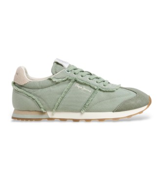 Pepe Jeans Sneakers in pelle verde Once Twill