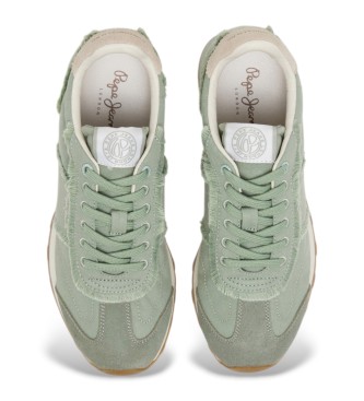 Pepe Jeans Sneakers in pelle verde Once Twill