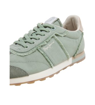 Pepe Jeans Sneakers in pelle verde Once Twill