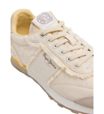 Pepe Jeans Once Twill beige Lederturnschuhe