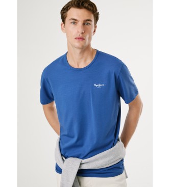 Pepe Jeans Oryginalna podstawowa koszulka 3N niebieska