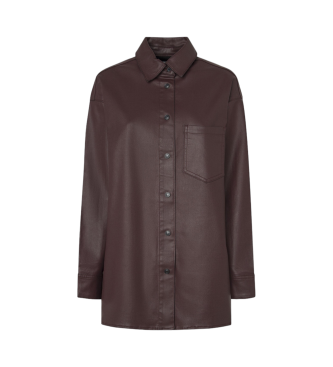 Pepe Jeans Chemise surpique marron