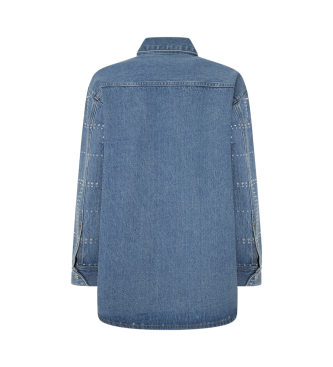 Pepe Jeans Camisa Overshirt Glitter azul