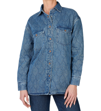 Pepe Jeans Overshirt Pikowana koszula w kolorze niebieskim