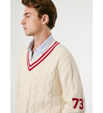 Pepe Jeans Pace pulover bele barve