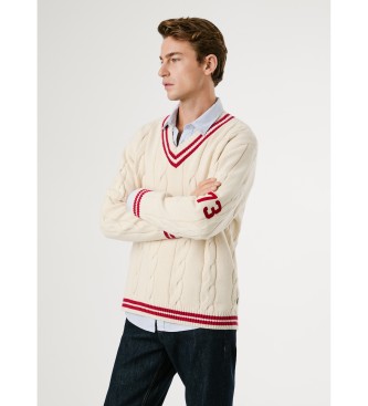 Pepe Jeans Pace pulover bele barve