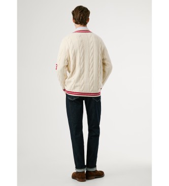 Pepe Jeans Pace pulover bele barve