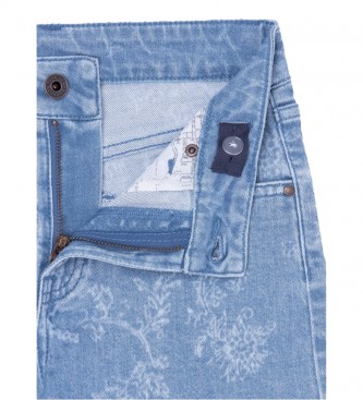 Pepe Jeans Patty Cvetlične modre kratke hlače