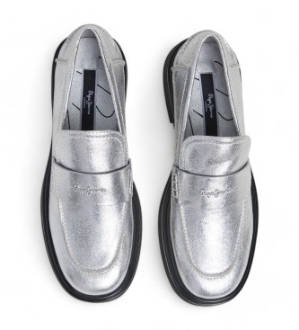 Pepe Jeans Mocassins Silver Penny Gloss