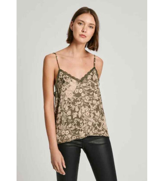 Pepe Jeans Top Piwonia zielona