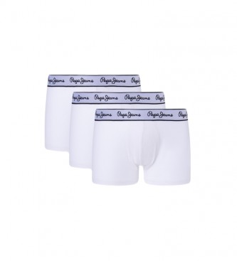 Pepe Jeans Pack 3 boxers blancs stretch avec logo