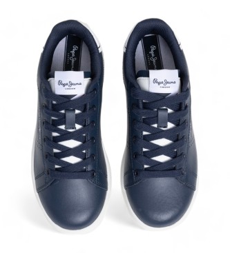 Pepe Jeans Skórzane buty sportowe Player Air B navy