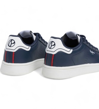 Pepe Jeans Skórzane buty sportowe Player Air B navy