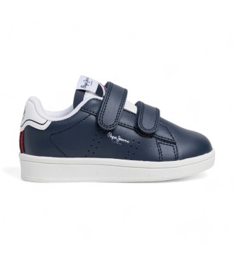 Pepe Jeans Player Air Sneakers i lder marinbl