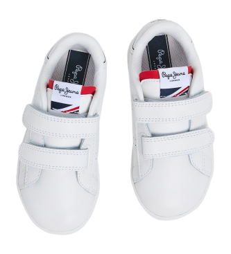 Pepe Jeans Sneaker Player basic in pelle bianca