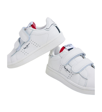 Pepe Jeans Spieler Basic-Turnschuhe aus weiem Leder