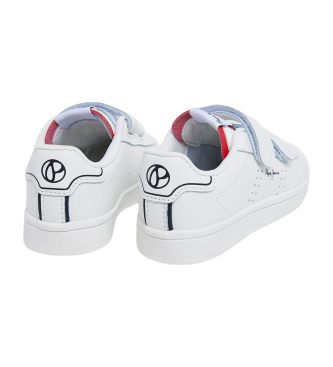 Pepe Jeans Player basic white leather trainers