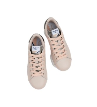 Pepe Jeans Player Basic Girl beige leather sneakers