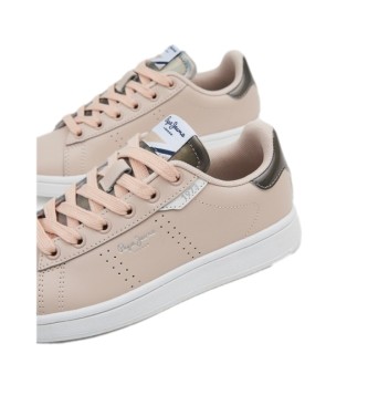 Pepe Jeans Player Basic Girl beige leather sneakers