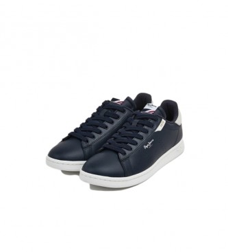 Pepe Jeans Player Basic M navy leather sneakers