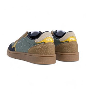 Pepe Jeans Niebieskie skórzane buty Player Classic B