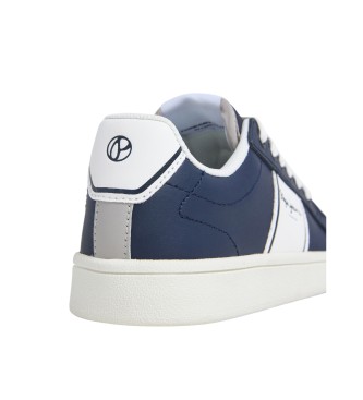 Pepe Jeans Skórzane trampki Player College navy
