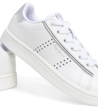 Pepe Jeans Player Glow G white leather shoes