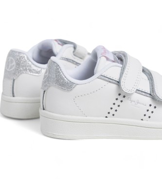 Pepe Jeans Zapatillas de piel Player Glow Gk blanco