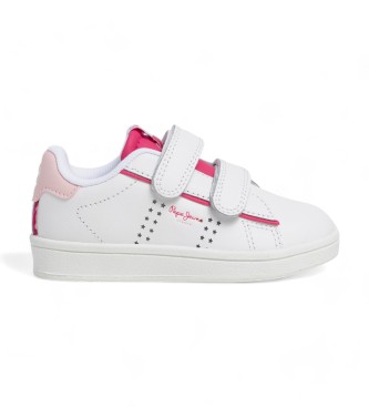 Pepe Jeans Chaussures en cuir blanc Player Queen Gk