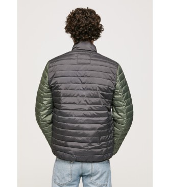 Pepe Jeans Quilted down jacket green, black