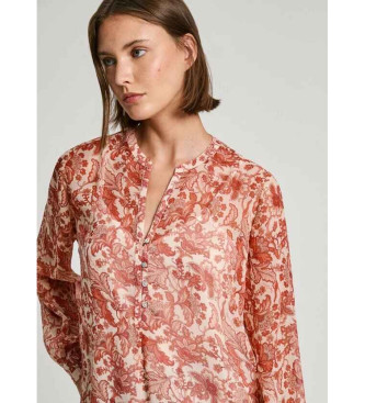 Pepe Jeans Poemy blouse wit ecru, roze