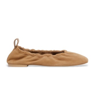 Pepe Jeans Poppy Basic brown leather ballerinas