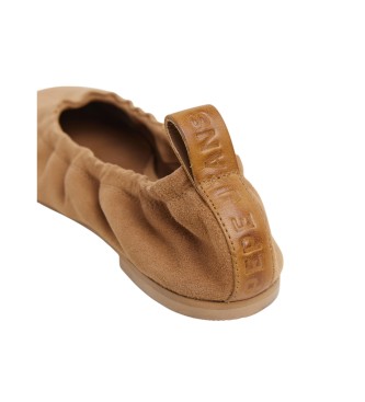 Pepe Jeans Poppy Basic brown leather ballerinas